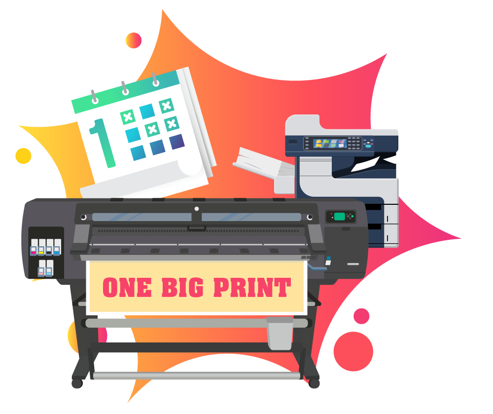 a retro graphic of printing icons that can be called eye candy